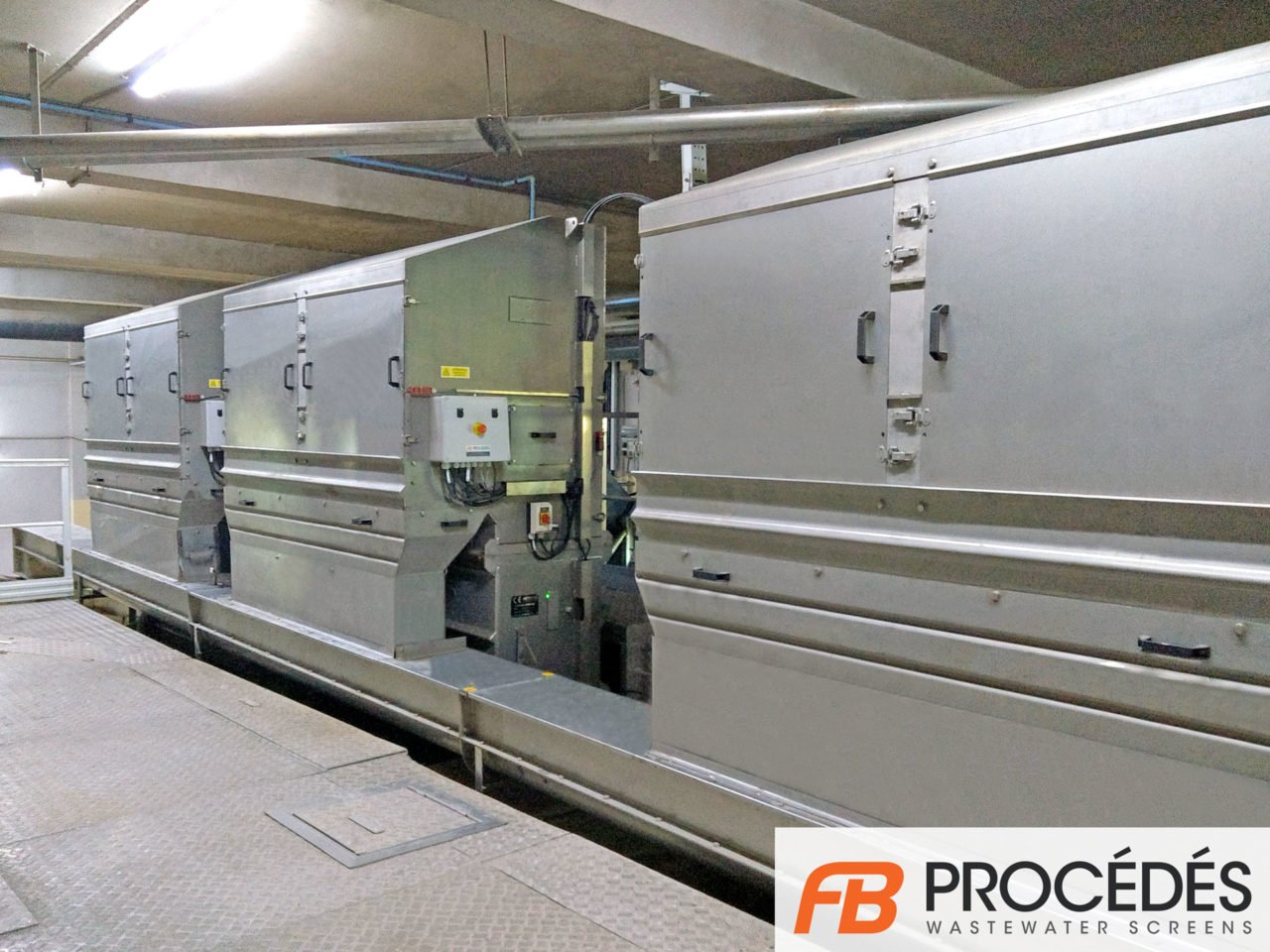 Automatic bar screen wastewater treatment, 3 br screen WWTP